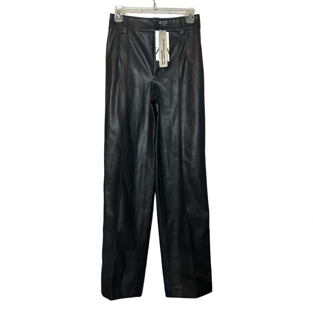 Zara Francine’s Black Full Length Faux Leather High Rise Bloggers Favorite Pants